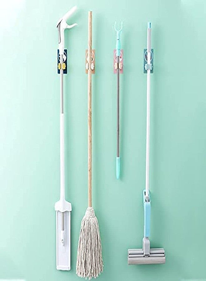 Eyelet® Plastic Mop and Broom Holder with Self Adhesive Magic Sticker - Pack of 1 (Multicolor) - Image 5